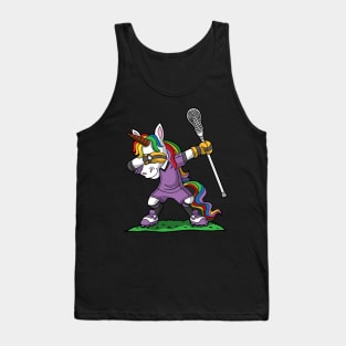 Dabbing Unicorn Lacrosse LAX Tank Top